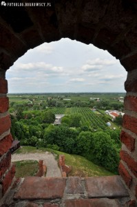 Widok na okolicę zamku w Czersku